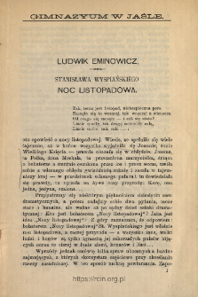 Stanisława Wyspiańskiego Noc listopadowa
