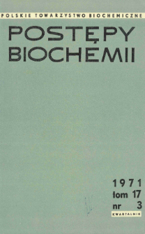Postępy biochemii, Tom 17, Nr 3