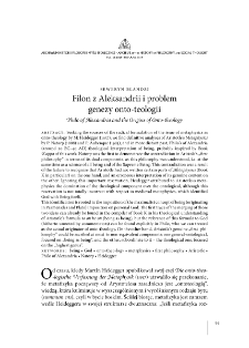Philo of Alexandria and the Origins of Onto-theology