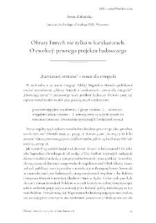 Obrazy Innych nie tylko w karykaturach. O ewolucji pewnego projektu badawczego