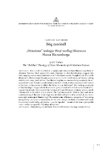 God&rsquo;s Failure. The &ldquo;Childlike&rdquo; Theology of Hans Blumenberg&rsquo;s St Matthew Passion