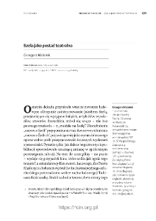 Szela jako postać teatralna.