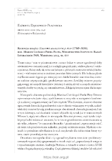 [recenzja książki Tekstowe reprezentacje ruin (1760-1830), red. M. Cieński i P. Pluta, Wydawnictwo IBL PAN, Warszawa 2023, ss. 676].