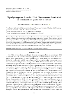 Plagiolepis pygmaea (Latreille, 1798) (Hymenoptera: Formicidae), an introduced ant species new to Poland