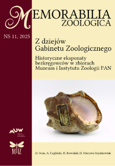 Z dziej&oacute;w Gabinetu Zoologicznego Historyczne eksponaty bezkręgowc&oacute;w w zbiorach Muzeum i Instytutu Zoologii PAN
