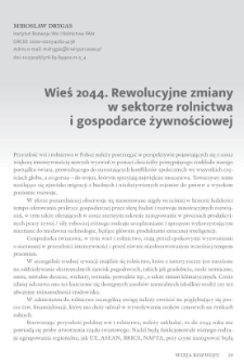 Wieś 2044. Rewolucyjne zmianyw sektorze rolnictwai gospodarce żywnościowe