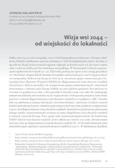 Wizja wsi 2044 &ndash; od wiejskości do lokalności