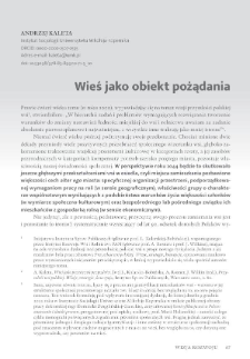 Wieś jako obiekt pożądania
