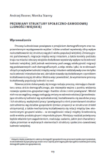 Przemiany struktury społeczno-zawodowej ludności wiejskiej