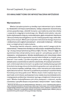 Od analfabetyzmu do wykształcenia wyższego