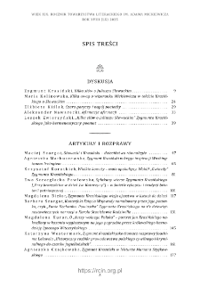 Wiek XIX, Rok XVIII (LX) 2025, Spis treści