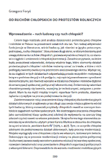 Od ruch&oacute;w chłopskich do protest&oacute;w rolniczych