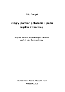 Ciągły pomiar położenia i pędu cząstki kwantowej