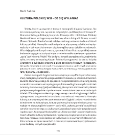 Kultura polskiej wsi &ndash; co się wyłania?