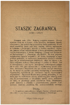 Staszic zagranicą (1790-1791)