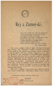 Rej a Zamoyski