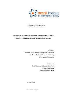 Functional Magnetic Resonance Spectroscopy (fMRS) study on reading-related metabolite changes : PhD thesis