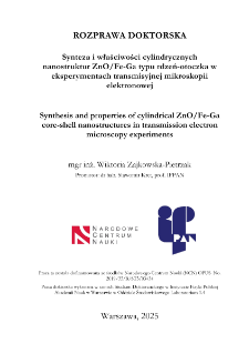 Synthesis and properties of cylindrical ZnO/Fe-Ga core-shell nanostructures in transmission electron microscopy experiments