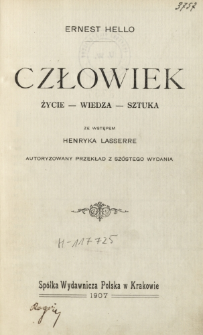 Człowiek : życie-wiedza-sztuka