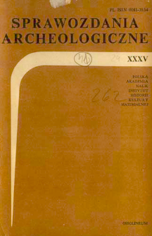 Sprawozdania Archeologiczne T. 35 (1983), Om&oacute;wienia i recenzje
