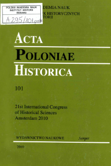Acta Poloniae Historica. T. 101 (2010), Reviews
