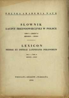 Słownik łaciny średniowiecznej w Polsce. T. 1 z. 8, Audio - biennium