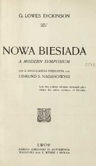 Nowa biesiada = A modern Symposium