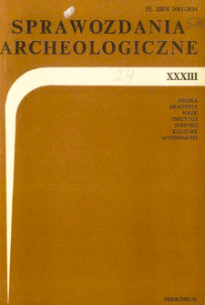 Sprawozdania Archeologiczne T. 33 (1982), Omówienia i recenzje