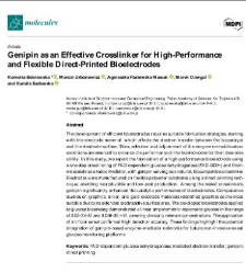 Genipin as an Effective Crosslinker for High-Performance and Flexible Direct-Printed Bioelectrodes