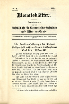 Monatsbl&auml;tter Jhrg. 18, H. 9 (1904)