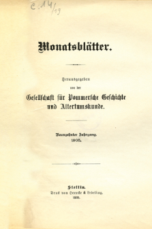 Monatsblätter Jhrg. 19, H. 1 (1905)