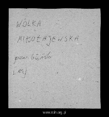 Wólka Mikołajewska. Files of Blonie district in the Middle Ages. Files of Historico-Geographical Dictionary of Masovia in the Middle Ages
