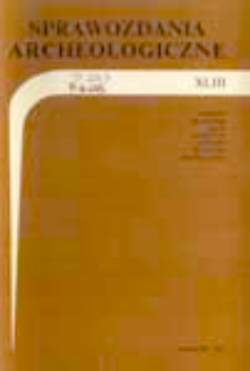 Wyniki badań przeprowadzonych na cmentarzysku grupy tarnobrzeskiej w Chodaczowie, woj. Rzesz&oacute;w