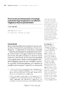 Przestrzenie przechowywania. Genealogia postsekularnego imaginarium i wrażliwości religijnej w obszarze poradzieckim.