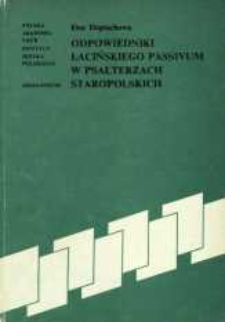 Odpowiedniki łacińskiego passivum w psałterzach staropolskich