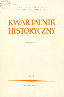 Kwartalnik Historyczny R. 78 nr 4 (1971), Recenzje