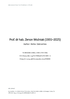 Prof. dr hab. Zenon Woźniak (1931&ndash;2025)