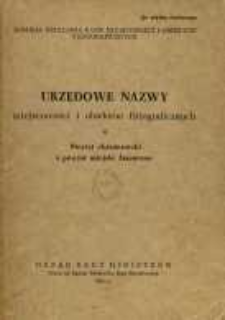 Urzędowe nazwy miejscowości i obiekt&oacute;w fizjograficznych. 4, Powiat chrzanowski i powiat miejski Jaworzno