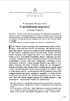 O symbolicznej pregnancji = On Symbolic Pregnancy