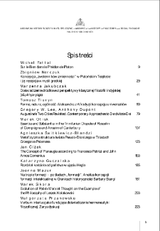 Archiwum Historii Filozofii i Myśli Społecznej. Vol. 61/2016. Spis treści