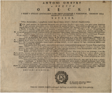 Ponowienie Zalecenia względem publicznych Suplikacyi za powszechne całego Kraiu potrzeby : [Datum] Dan w Warszawie dnia 23. Miesiąca Lutego 1793 Roku