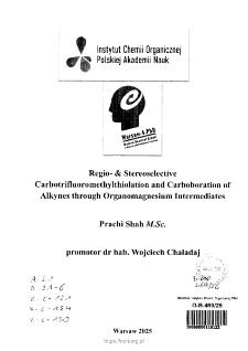 Regio- & Stereoselective carbotrifluoromethylthiolation and carboboration of alkynes through organomagnesium intermediates