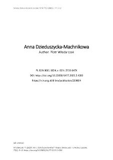 Anna Dzieduszycka-Machnikowa
