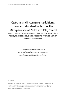 Optional and inconvenient additions: rounded retouched tools from the Micoquian site of Pietraszyn 49a, Poland