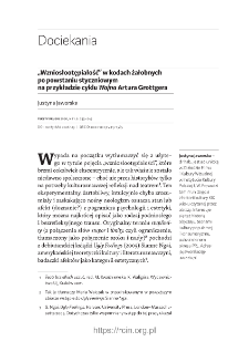 &bdquo;Wzniosłootępiałość&rdquo; w kodach żałobnych po powstaniu styczniowym na przykładzie cyklu "Wojna" Artura Grottgera.