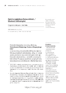 Op&oacute;r to najgłębsza forma miłości&hellip;. Studenci i uniwersytet.
