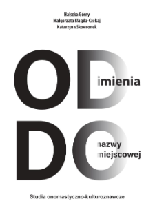 Od imienia do nazwy miejscowej. Studia onomastyczno-kulturoznawcze