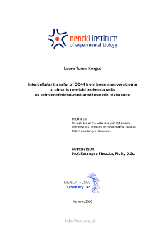Intercellular transfer of CD44 from bone marrow stroma to chronic myeloid leukemia cells as a driver of niche-mediated imatinib resistance : PhD thesis