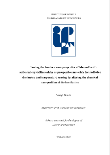 Tuning the luminescence properties of Mn and/or Cr activated crystalline oxides as prospective materials for radiation dosimetry and temperature sensing by altering the chemical composition of the host lattice
