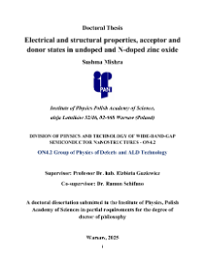 Electrical and structural properties, acceptor and donor states in undoped and N-doped zinc oxide